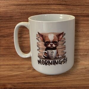 8oz White Mug with Cute Dog Design